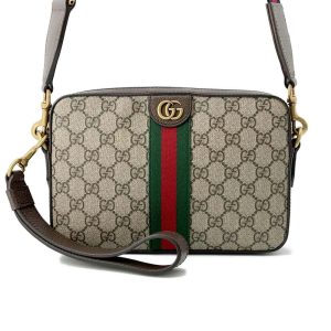 9714700 01 Gucci GG Marmont Chain Crossbody Shoulder Bag Denim Light Blue