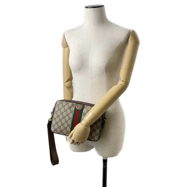 9714700 04 Gucci Ophidia GG Supreme Shoulder Bag Beige