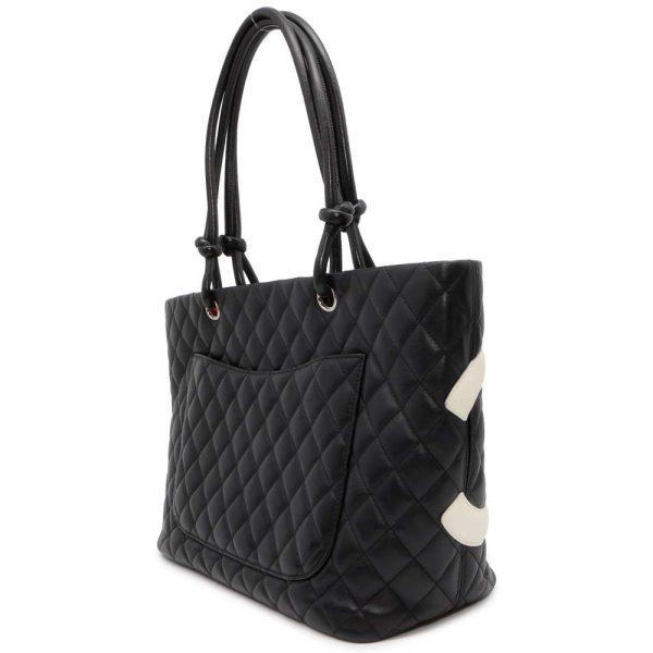 9716018 02 CHANEL Cambon Line Large Tote Bag Coco Mark Black