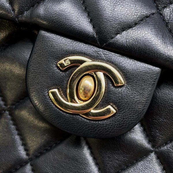 9716100 13 Chanel Chain Shoulder Bag Matelasse Lambskin Black