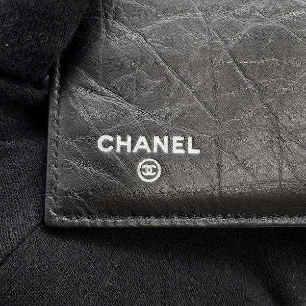 9717794 12 Chanel Icon Charm Long Wallet Matelasse Lambskin Black