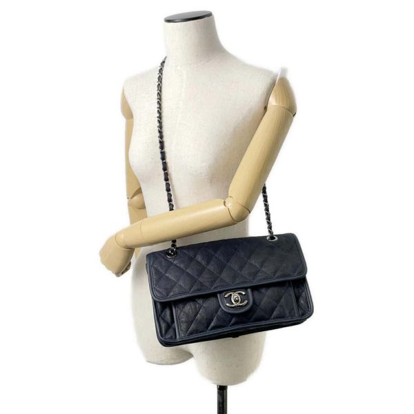 9719774 05 CHANEL Matelasse 2way Chain Shoulder Bag Caviar Skin Black