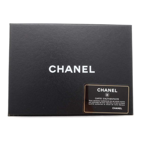 9719781 15 CHANEL Camellia Lambskin Chain Wallet Black