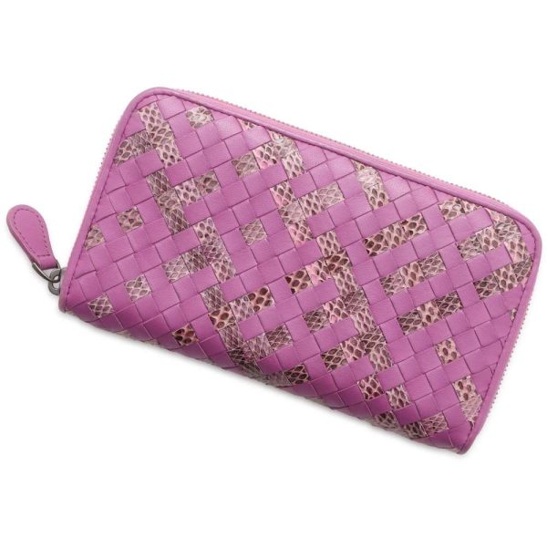 9719996 01 Bottega Veneta Intrecciato Python Long Wallet