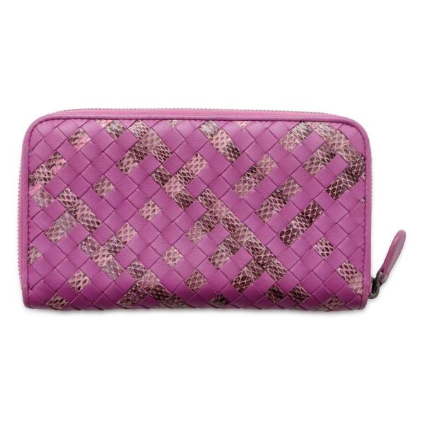 9719996 03 Bottega Veneta Intrecciato Python Long Wallet