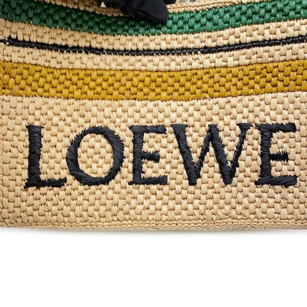 9720015 10 LOEWE Font Raffia Basket Bag Black