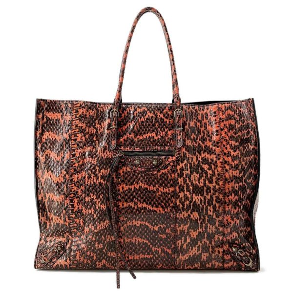 9720022 01 Balenciaga The Paper Python Tote Bag