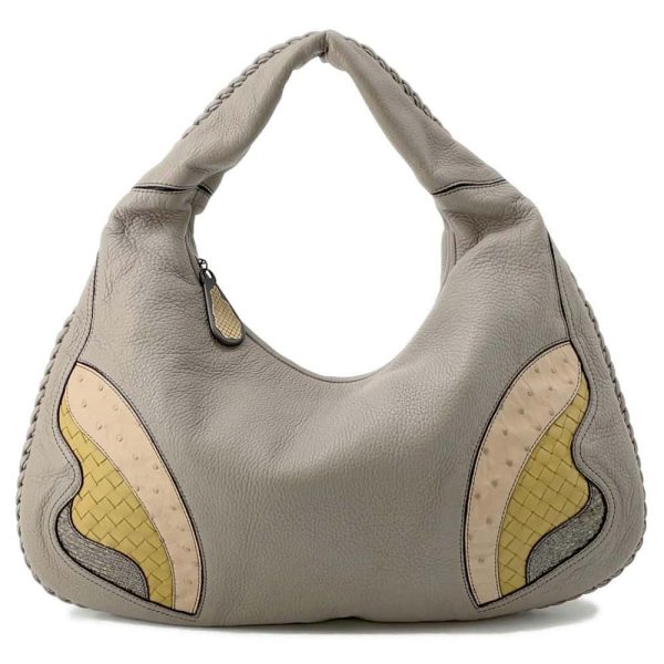 9720077 01 Bottega Veneta Cervo Ostrich Lizard Handbag Hobo Shoulder Bag