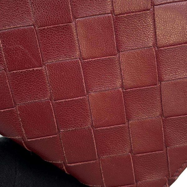 9720145 13 Bottega Veneta Intrecciato Long Wallet Red