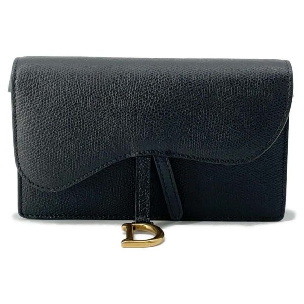 9720305 01 Christian Dior Saddle Body Bag Waist Pouch Black