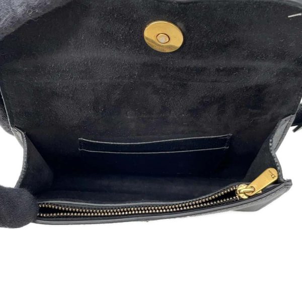 9720305 06 Christian Dior Saddle Body Bag Waist Pouch Black