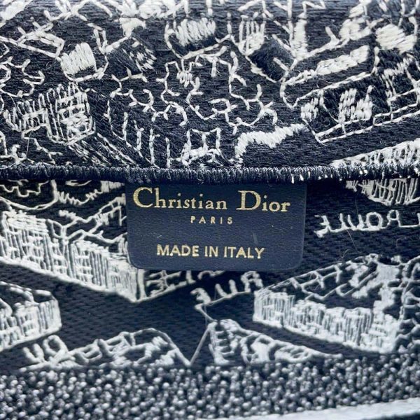 9725072 10 Christian Dior Book Tote Plan de Paris Medium Tote Bag Black