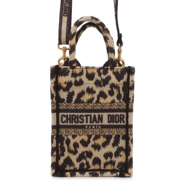 9725843 01 Christian Dior Book Tote Mini Leopard 2way