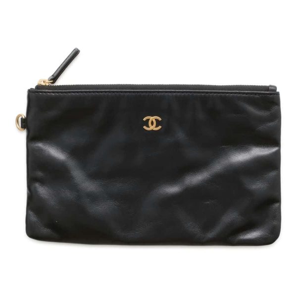 9728226 12 Chanel Small Handbag 22 Matelasse Calf Leather Black