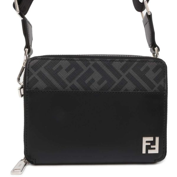 9733725 01 Fendi Zucca Organizer Camera Bag Black