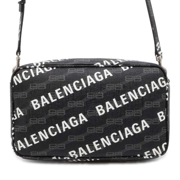 9733862 01 Balenciaga BB Monogram Signature Camera Bag Black