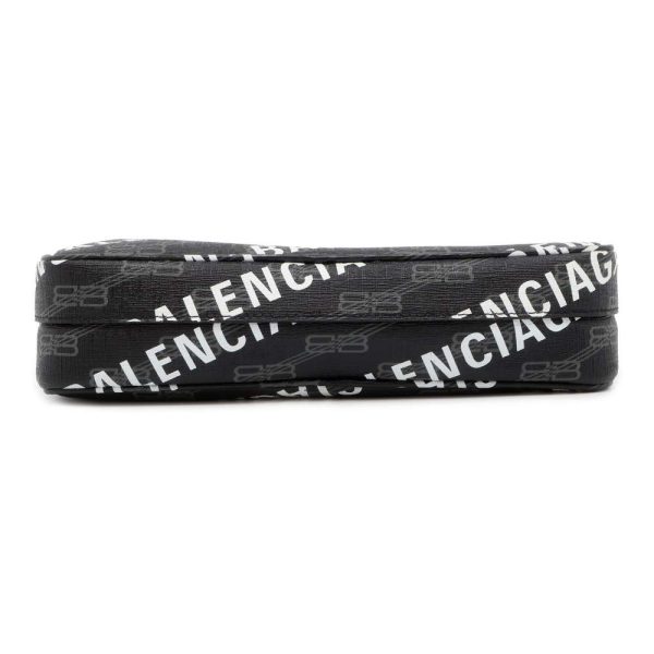 9733862 03 Balenciaga BB Monogram Signature Camera Bag Black