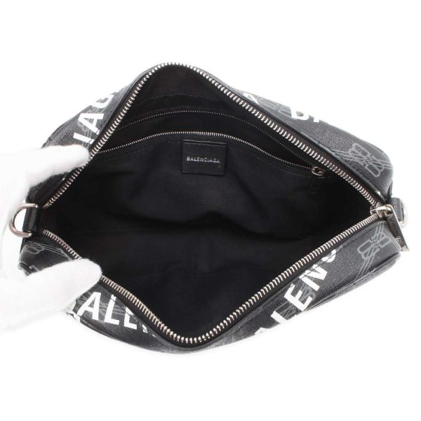 9733862 05 Balenciaga BB Monogram Signature Camera Bag Black