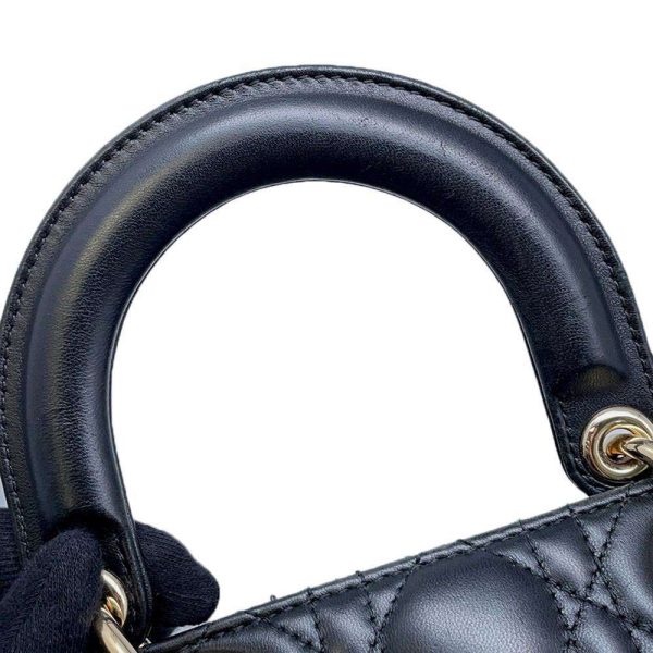 9733916 09 Christian Dior Dior MY ABCDIOR Cannage Handbag Black