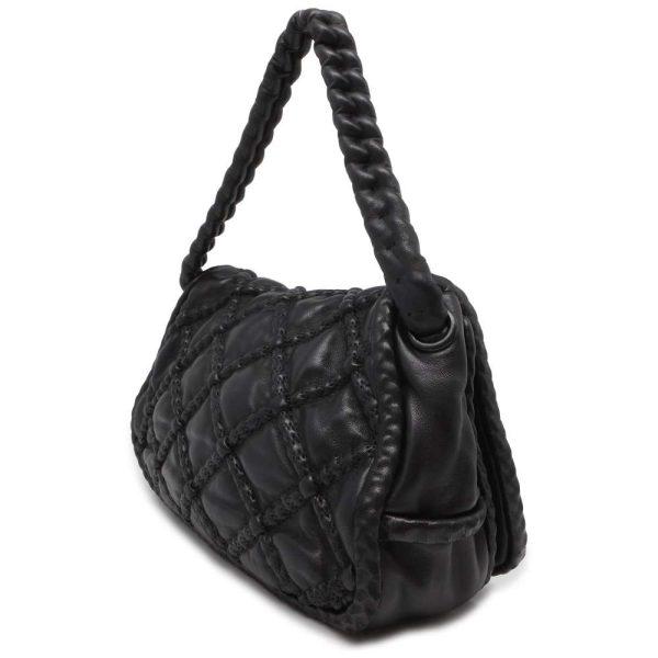 9734340 02 CHANEL Matelasse Shoulder Bag Lambskin Black