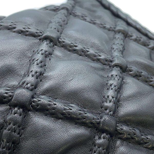 9734340 09 CHANEL Matelasse Shoulder Bag Lambskin Black