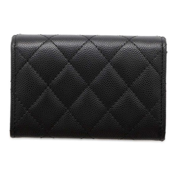 9735088 03 Chanel Coin Case Matelasse Caviar Skin Black