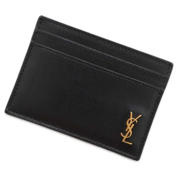 9735156 01 Saint Laurent Paris Tiny Cassandra Card Case Black