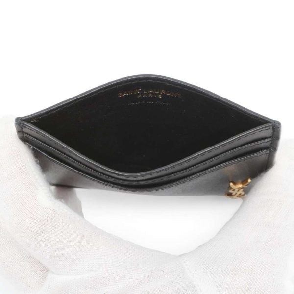 9735156 04 Saint Laurent Paris Tiny Cassandra Card Case Black