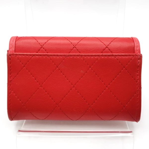 a2481 2 CHANEL Cocomark Matelasse Lambskin Case Wallet Red