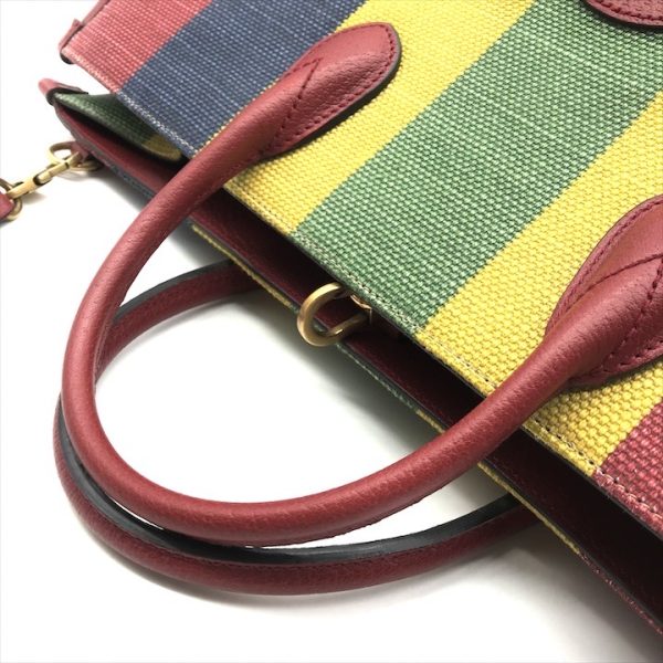 a3246 6 GUCCI Viadera Stripe Multi 2WAY Hand Shoulder Bag