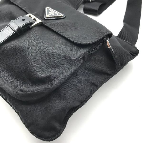 a3626 4 PRADA triangle Tessuto nylon shoulder bag black