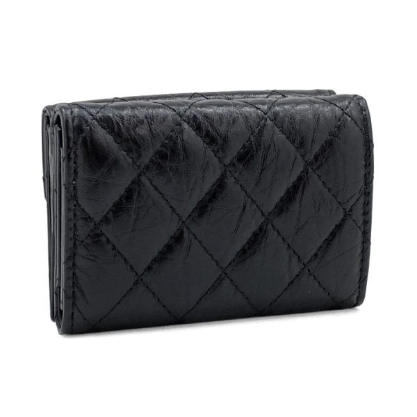 a70325y8360894305 02 CHANEL 255 Flap Wallet Matelasse Calfskin Black