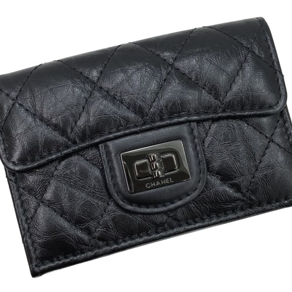 a70325y8360894305 04 CHANEL 255 Flap Wallet Matelasse Calfskin Black