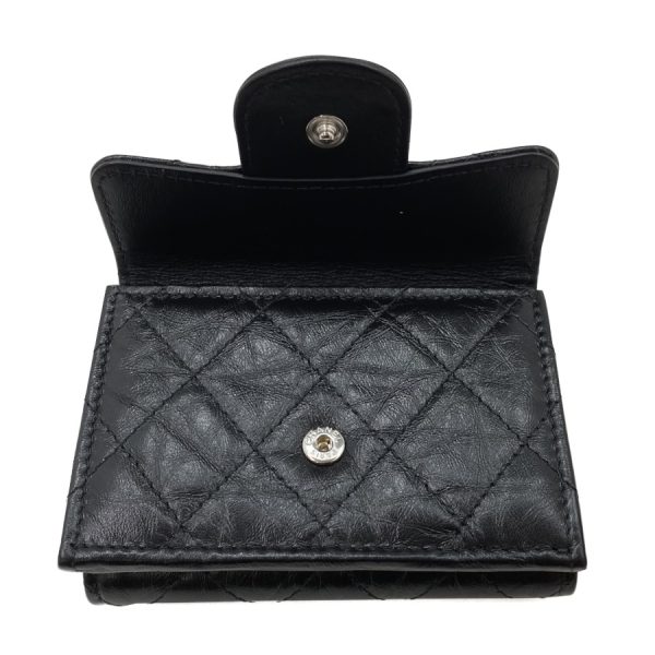 a70325y8360894305 05 CHANEL 255 Flap Wallet Matelasse Calfskin Black