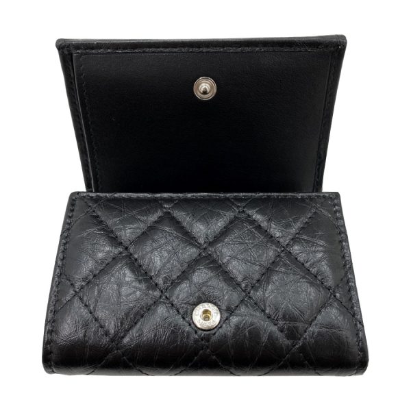 a70325y8360894305 07 CHANEL 255 Flap Wallet Matelasse Calfskin Black