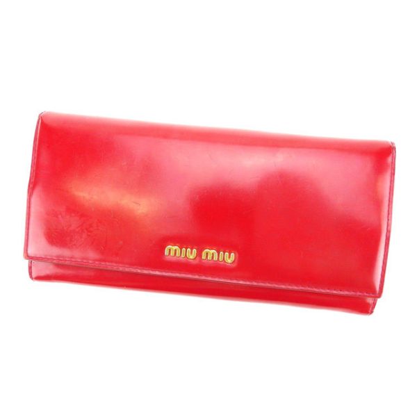 a938 Miu Miu long wallet red A938S