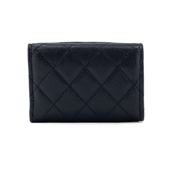 ap0230y33352c3906 02 CHANEL Wallet Small Flap Wallet Matelasse Grained Calfskin Black