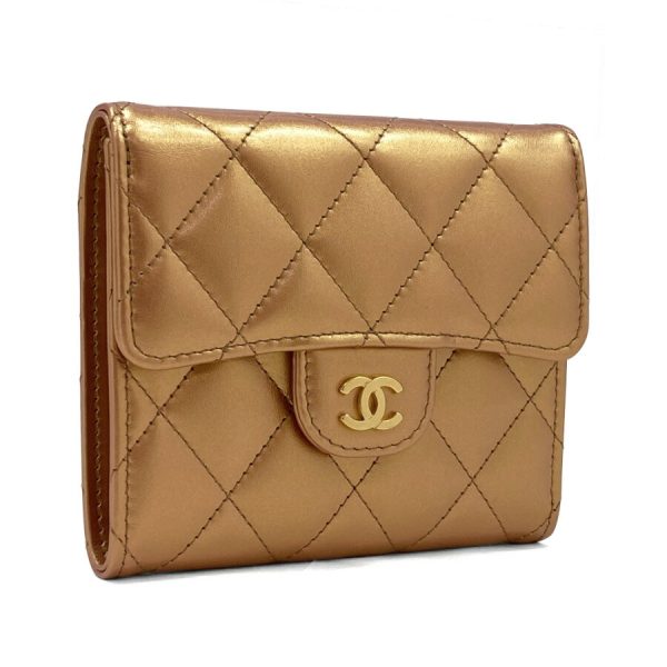 ap0231 b10077 01 CHANEL Wallet Small Flap Wallet Matelasse Grained Calfskin Pink