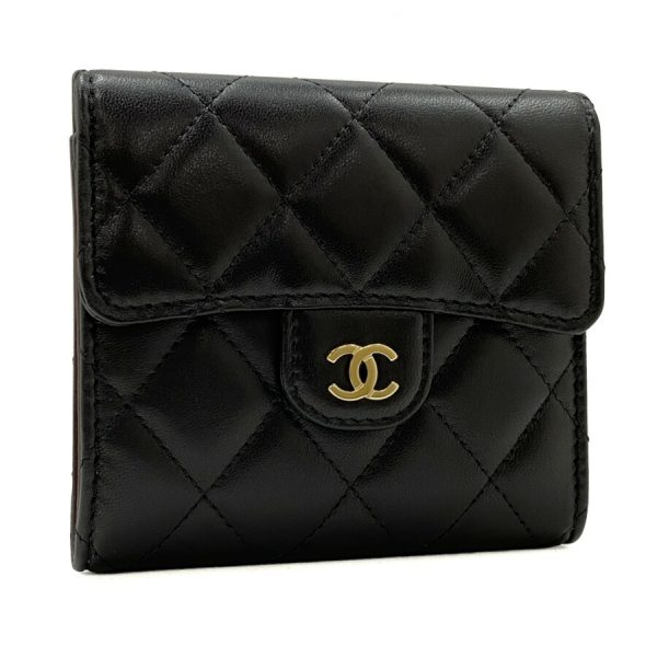 ap0231y01295c3906 01 CHANEL Wallet Small Flap Matelasse Lambskin Black