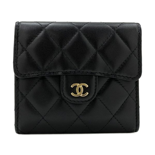 ap0231y01295c3906 02 CHANEL Wallet Small Flap Matelasse Lambskin Black