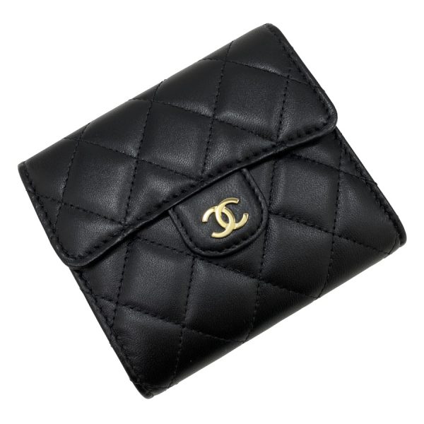 ap0231y01295c3906 07 CHANEL Wallet Small Flap Matelasse Lambskin Black