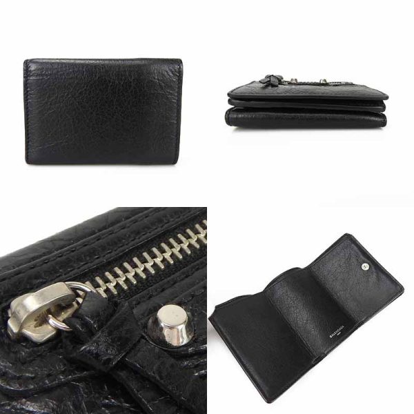 b a14686 3 BALENCIAGA 477455 Mini Wallet Coin Black