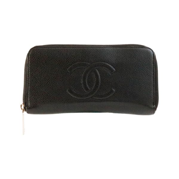 b1636231 CHANEL caviar skin long wallet