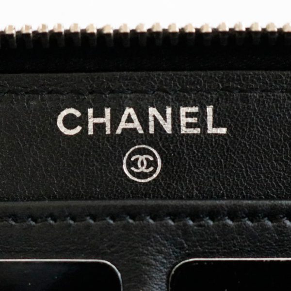 b24031911 CHANEL Matelasse Long Wallet Black