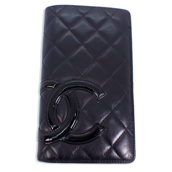 b30 52 1 CHANEL Cambon Line Long Wallet Black Pink