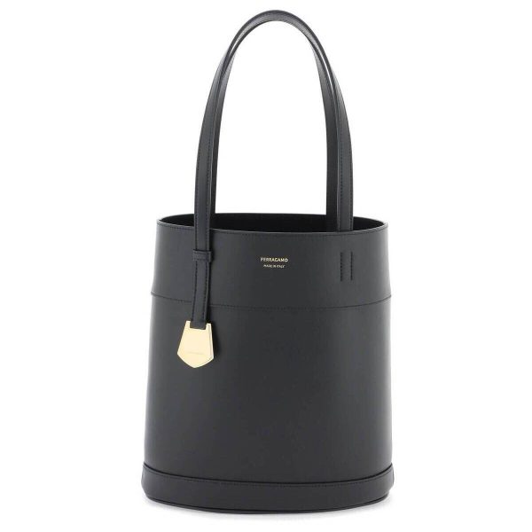 b9907777a0d3434 ik 1 Salvatore Ferragamo Charming Tote Bag Black Nero Black