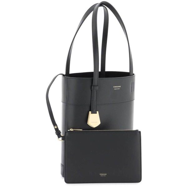 b9907777a0d3434 ik 3 Salvatore Ferragamo Charming Tote Bag Black Nero Black