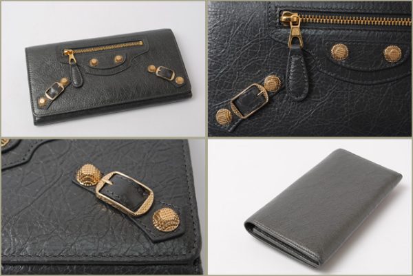 ba 16 001 2 Balenciaga Giant Money Long Wallet Black