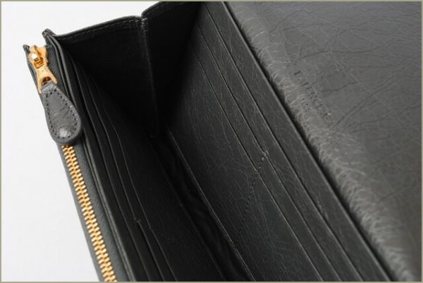 ba 16 001 4 Balenciaga Giant Money Wallet Black