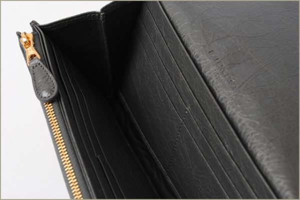 ba 16 001 4 Balenciaga Giant Money Long Wallet Black